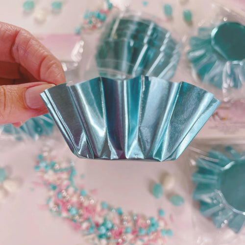 Blue Foil Cupcake Liner 24 pack