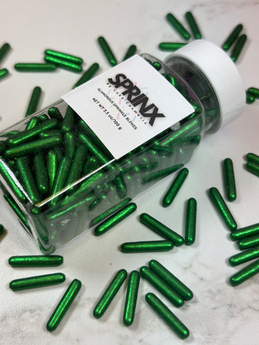 RECTANGLE METALLIC GREEEN SPRINKLES