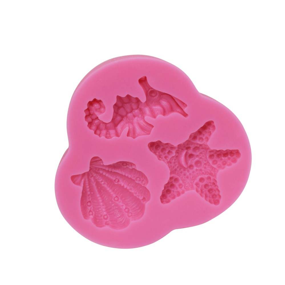  Silicone Underwater Mold including seahorse shells and starfish