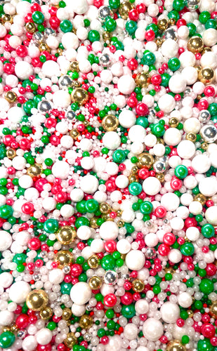 Oh Christmas Tree sprinkles blend | edible | nonpareils, sugar pearls, and dragees | perfect for bakers that decorate cakes, cupcakes, or any sweet treat